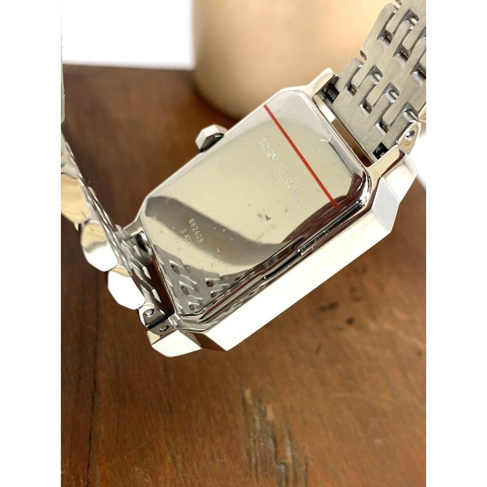 Tory Burch Women's Watch TBW1501 Cream Dial Gold Quartz Tank Two Tone Steel - Picture 7 of 14